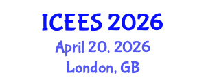 International Conference on Earthquake Engineering and Seismology (ICEES) April 20, 2026 - London, United Kingdom International Conference on Earthquake Engineering and Seismology (ICEES) April 20, 2026 - London, United Kingdom
