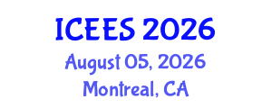 International Conference on Earthquake Engineering and Seismology (ICEES) August 05, 2026 - Montreal, Canada