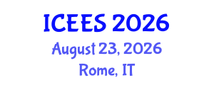 International Conference on Earthquake Engineering and Seismology (ICEES) August 23, 2026 - Rome, Italy International Conference on Earthquake Engineering and Seismology (ICEES) August 23, 2026 - Rome, Italy