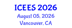 International Conference on Earthquake Engineering and Seismology (ICEES) August 05, 2026 - Vancouver, Canada International Conference on Earthquake Engineering and Seismology (ICEES) August 05, 2026 - Vancouver, Canada