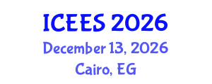 International Conference on Earthquake Engineering and Seismology (ICEES) December 13, 2026 - Cairo, Egypt International Conference on Earthquake Engineering and Seismology (ICEES) December 13, 2026 - Cairo, Egypt