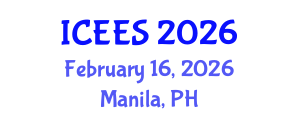 International Conference on Earthquake Engineering and Seismology (ICEES) February 16, 2026 - Manila, Philippines