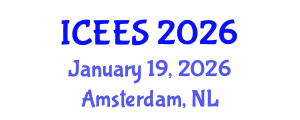 International Conference on Earthquake Engineering and Seismology (ICEES) January 19, 2026 - Amsterdam, Netherlands International Conference on Earthquake Engineering and Seismology (ICEES) January 19, 2026 - Amsterdam, Netherlands