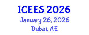 International Conference on Earthquake Engineering and Seismology (ICEES) January 26, 2026 - Dubai, United Arab Emirates International Conference on Earthquake Engineering and Seismology (ICEES) January 26, 2026 - Dubai, United Arab Emirates