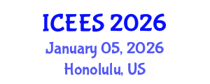 International Conference on Earthquake Engineering and Seismology (ICEES) January 05, 2026 - Honolulu, United States International Conference on Earthquake Engineering and Seismology (ICEES) January 05, 2026 - Honolulu, United States