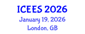 International Conference on Earthquake Engineering and Seismology (ICEES) January 19, 2026 - London, United Kingdom International Conference on Earthquake Engineering and Seismology (ICEES) January 19, 2026 - London, United Kingdom