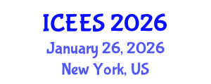 International Conference on Earthquake Engineering and Seismology (ICEES) January 26, 2026 - New York, United States International Conference on Earthquake Engineering and Seismology (ICEES) January 26, 2026 - New York, United States