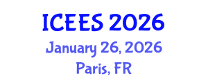 International Conference on Earthquake Engineering and Seismology (ICEES) January 26, 2026 - Paris, France