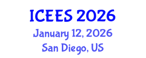 International Conference on Earthquake Engineering and Seismology (ICEES) January 12, 2026 - San Diego, United States International Conference on Earthquake Engineering and Seismology (ICEES) January 12, 2026 - San Diego, United States