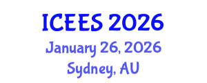 International Conference on Earthquake Engineering and Seismology (ICEES) January 26, 2026 - Sydney, Australia International Conference on Earthquake Engineering and Seismology (ICEES) January 26, 2026 - Sydney, Australia