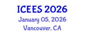 International Conference on Earthquake Engineering and Seismology (ICEES) January 05, 2026 - Vancouver, Canada International Conference on Earthquake Engineering and Seismology (ICEES) January 05, 2026 - Vancouver, Canada