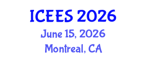 International Conference on Earthquake Engineering and Seismology (ICEES) June 15, 2026 - Montreal, Canada International Conference on Earthquake Engineering and Seismology (ICEES) June 15, 2026 - Montreal, Canada