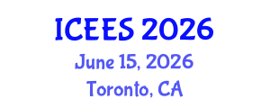 International Conference on Earthquake Engineering and Seismology (ICEES) June 15, 2026 - Toronto, Canada International Conference on Earthquake Engineering and Seismology (ICEES) June 15, 2026 - Toronto, Canada