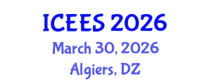 International Conference on Earthquake Engineering and Seismology (ICEES) March 30, 2026 - Algiers, Algeria International Conference on Earthquake Engineering and Seismology (ICEES) March 30, 2026 - Algiers, Algeria