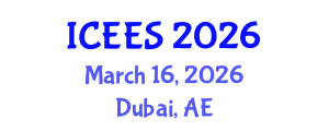International Conference on Earthquake Engineering and Seismology (ICEES) March 16, 2026 - Dubai, United Arab Emirates International Conference on Earthquake Engineering and Seismology (ICEES) March 16, 2026 - Dubai, United Arab Emirates