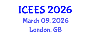 International Conference on Earthquake Engineering and Seismology (ICEES) March 09, 2026 - London, United Kingdom International Conference on Earthquake Engineering and Seismology (ICEES) March 09, 2026 - London, United Kingdom