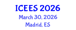 International Conference on Earthquake Engineering and Seismology (ICEES) March 30, 2026 - Madrid, Spain International Conference on Earthquake Engineering and Seismology (ICEES) March 30, 2026 - Madrid, Spain