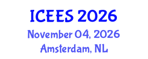 International Conference on Earthquake Engineering and Seismology (ICEES) November 04, 2026 - Amsterdam, Netherlands International Conference on Earthquake Engineering and Seismology (ICEES) November 04, 2026 - Amsterdam, Netherlands