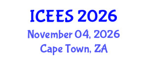 International Conference on Earthquake Engineering and Seismology (ICEES) November 04, 2026 - Cape Town, South Africa