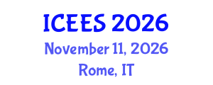 International Conference on Earthquake Engineering and Seismology (ICEES) November 11, 2026 - Rome, Italy International Conference on Earthquake Engineering and Seismology (ICEES) November 11, 2026 - Rome, Italy