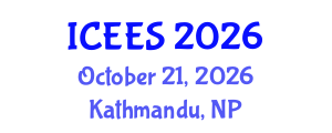 International Conference on Earthquake Engineering and Seismology (ICEES) October 21, 2026 - Kathmandu, Nepal International Conference on Earthquake Engineering and Seismology (ICEES) October 21, 2026 - Kathmandu, Nepal