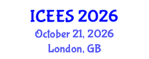 International Conference on Earthquake Engineering and Seismology (ICEES) October 21, 2026 - London, United Kingdom International Conference on Earthquake Engineering and Seismology (ICEES) October 21, 2026 - London, United Kingdom