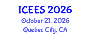International Conference on Earthquake Engineering and Seismology (ICEES) October 21, 2026 - Quebec City, Canada