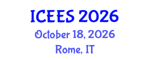 International Conference on Earthquake Engineering and Seismology (ICEES) October 18, 2026 - Rome, Italy International Conference on Earthquake Engineering and Seismology (ICEES) October 18, 2026 - Rome, Italy