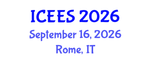 International Conference on Earthquake Engineering and Seismology (ICEES) September 16, 2026 - Rome, Italy International Conference on Earthquake Engineering and Seismology (ICEES) September 16, 2026 - Rome, Italy