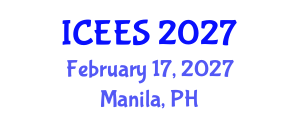 International Conference on Earthquake Engineering and Seismology (ICEES) February 17, 2027 - Manila, Philippines