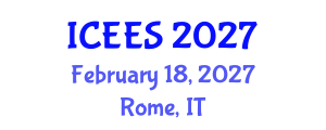 International Conference on Earthquake Engineering and Seismology (ICEES) February 18, 2027 - Rome, Italy International Conference on Earthquake Engineering and Seismology (ICEES) February 18, 2027 - Rome, Italy