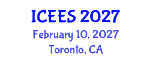 International Conference on Earthquake Engineering and Seismology (ICEES) February 10, 2027 - Toronto, Canada International Conference on Earthquake Engineering and Seismology (ICEES) February 10, 2027 - Toronto, Canada