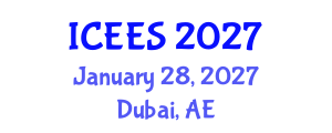 International Conference on Earthquake Engineering and Seismology (ICEES) January 28, 2027 - Dubai, United Arab Emirates International Conference on Earthquake Engineering and Seismology (ICEES) January 28, 2027 - Dubai, United Arab Emirates