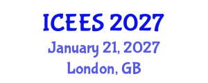 International Conference on Earthquake Engineering and Seismology (ICEES) January 21, 2027 - London, United Kingdom International Conference on Earthquake Engineering and Seismology (ICEES) January 21, 2027 - London, United Kingdom