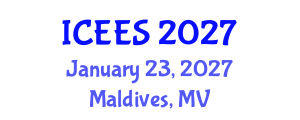 International Conference on Earthquake Engineering and Seismology (ICEES) January 23, 2027 - Maldives, Maldives