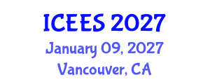 International Conference on Earthquake Engineering and Seismology (ICEES) January 09, 2027 - Vancouver, Canada International Conference on Earthquake Engineering and Seismology (ICEES) January 09, 2027 - Vancouver, Canada