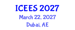 International Conference on Earthquake Engineering and Seismology (ICEES) March 22, 2027 - Dubai, United Arab Emirates
