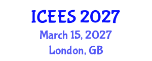 International Conference on Earthquake Engineering and Seismology (ICEES) March 15, 2027 - London, United Kingdom