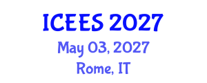 International Conference on Earthquake Engineering and Seismology (ICEES) May 03, 2027 - Rome, Italy International Conference on Earthquake Engineering and Seismology (ICEES) May 03, 2027 - Rome, Italy