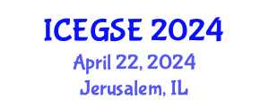 International Conference on Earthquake, Geological and Structural Engineering (ICEGSE) April 22, 2024 - Jerusalem, Israel