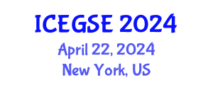 International Conference on Earthquake, Geological and Structural Engineering (ICEGSE) April 22, 2024 - New York, United States