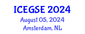 International Conference on Earthquake, Geological and Structural Engineering (ICEGSE) August 05, 2024 - Amsterdam, Netherlands