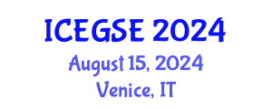 International Conference on Earthquake, Geological and Structural Engineering (ICEGSE) August 15, 2024 - Venice, Italy