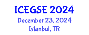 International Conference on Earthquake, Geological and Structural Engineering (ICEGSE) December 23, 2024 - Istanbul, Turkey