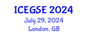 International Conference on Earthquake, Geological and Structural Engineering (ICEGSE) July 29, 2024 - London, United Kingdom