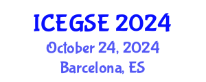 International Conference on Earthquake, Geological and Structural Engineering (ICEGSE) October 24, 2024 - Barcelona, Spain