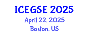 International Conference on Earthquake, Geological and Structural Engineering (ICEGSE) April 22, 2025 - Boston, United States