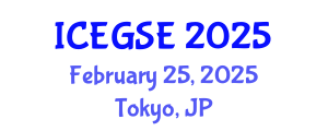 International Conference on Earthquake, Geological and Structural Engineering (ICEGSE) February 25, 2025 - Tokyo, Japan