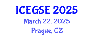 International Conference on Earthquake, Geological and Structural Engineering (ICEGSE) March 22, 2025 - Prague, Czechia
