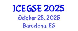 International Conference on Earthquake, Geological and Structural Engineering (ICEGSE) October 25, 2025 - Barcelona, Spain